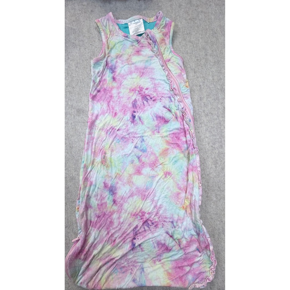 Posh Peanut Sleep Sack Unisex 0-6M Multicolor Tie Dye Bamboo Ruffle 0.5 TOG